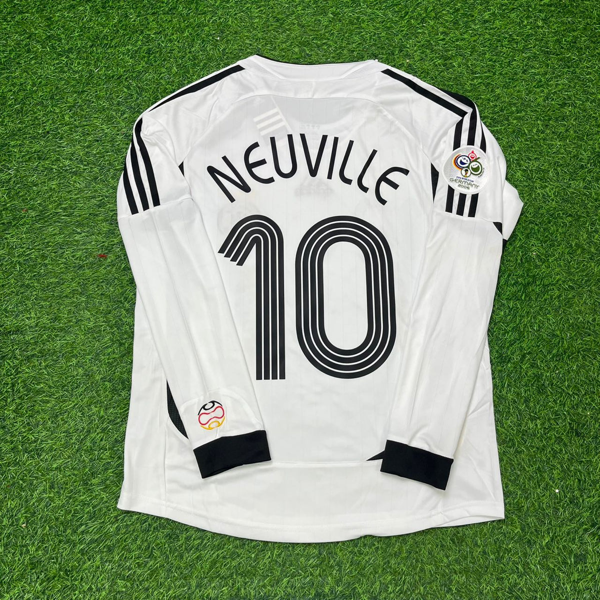 Germany 2006 World Cup Long Sleeve White Football Jersey – Oliver Neuville – Back View