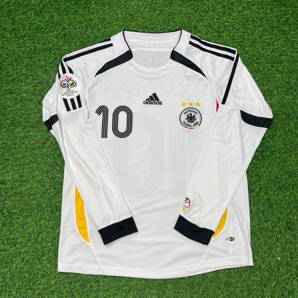 Germany 2006 World Cup Long Sleeve White Football Jersey – Oliver Neuville – Front View
