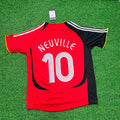 Oliver Neuville Germany 2006 World Cup Away Red Black Retro Football Jersey – Back View