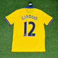 Olivier Giroud Arsenal 2013-2014 Yellow Retro Football Jersey – Back View