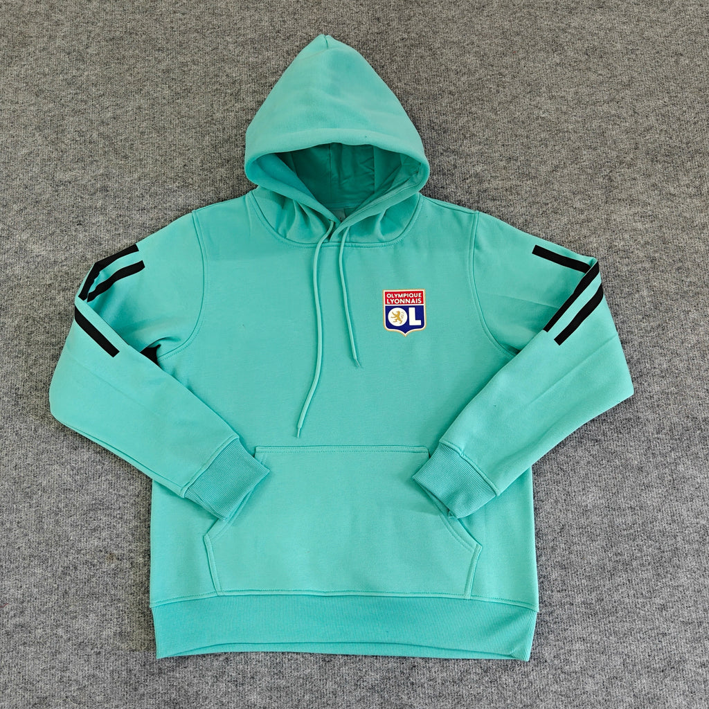 Olympique Lyonnais- Hoodie Winter Fleece- Football Kapuzenpullover Paradise Edition – Detailed View