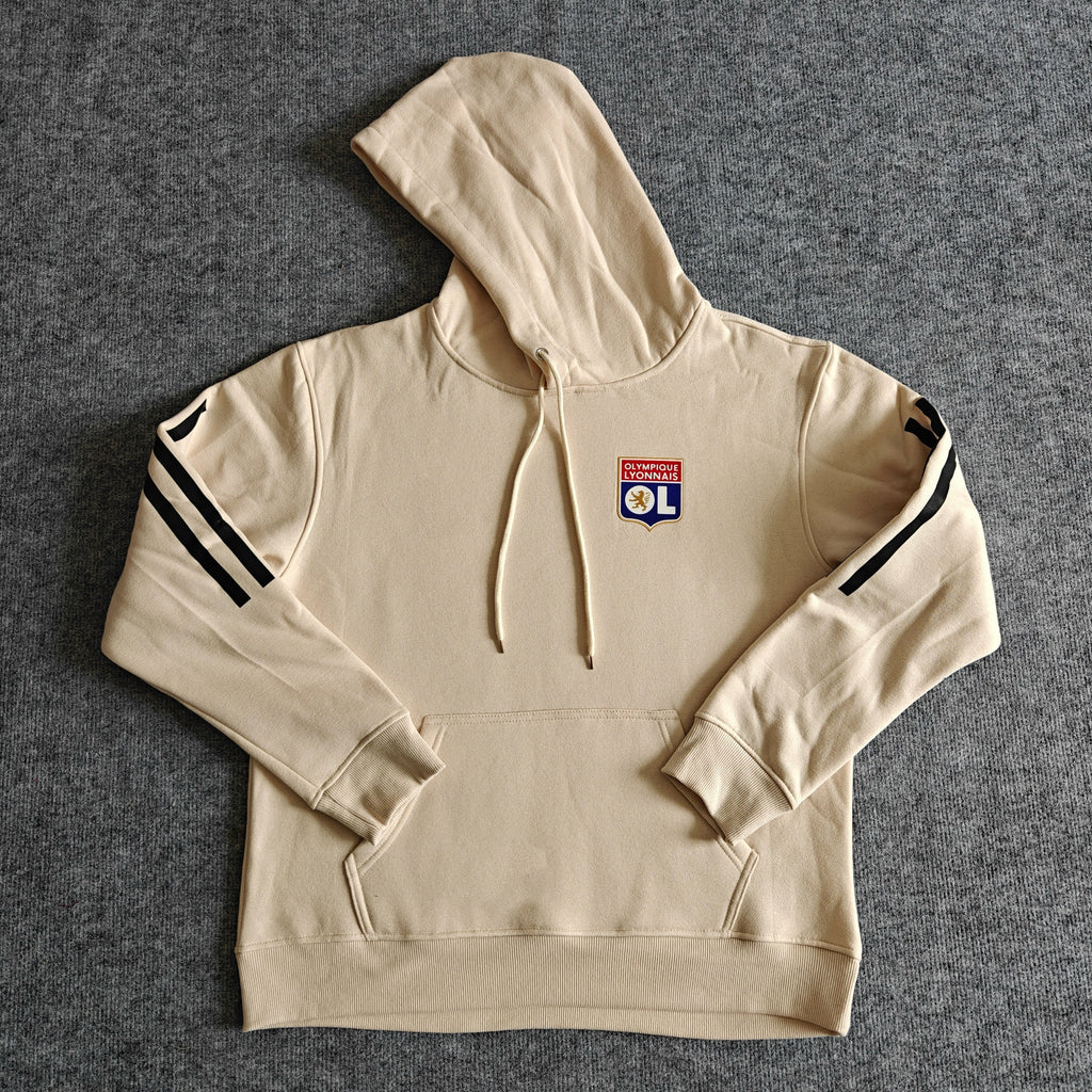 Olympique Lyonnais- Hoodie Winter Fleece- Football Kapuzenpullover Paradise Edition – Front View