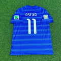 Brazil 2014 World Cup Retro Blue Jersey – Oscar 11- – Back View