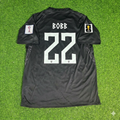 Oscar Bobb #22 Norway 2026 World Cup Black Away Football Jersey – Back View