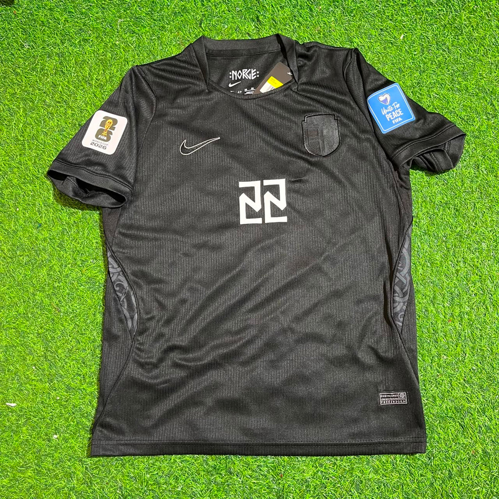 Oscar Bobb #22 Norway 2026 World Cup Away Black KIDS Football Jersey – 4