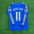 2012/13 Oscar Chelsea Premier League Patch Blue Retro Football Jersey – Back View