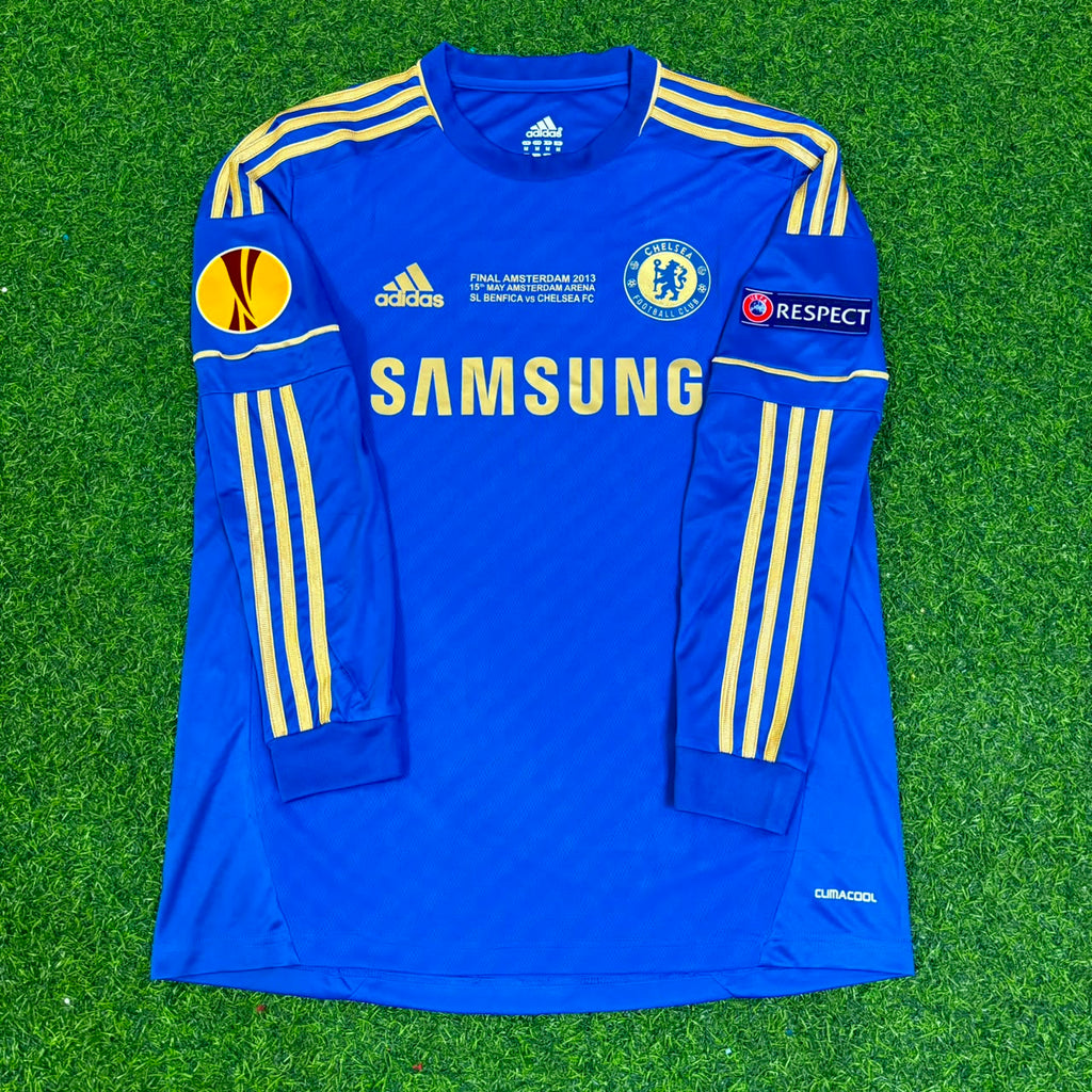 Chelsea 2013 Europe League Final Amsterdam Blue Retro Football Jersey – Oscar 11- – Front View