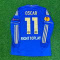 Chelsea 2013 Europe League Final Amsterdam Blue Retro Football Jersey – Oscar 11- – Back View