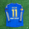 2013 Oscar 11-Chelsea Europe League Final Amsterdam Blue Retro Football Jersey – Back View