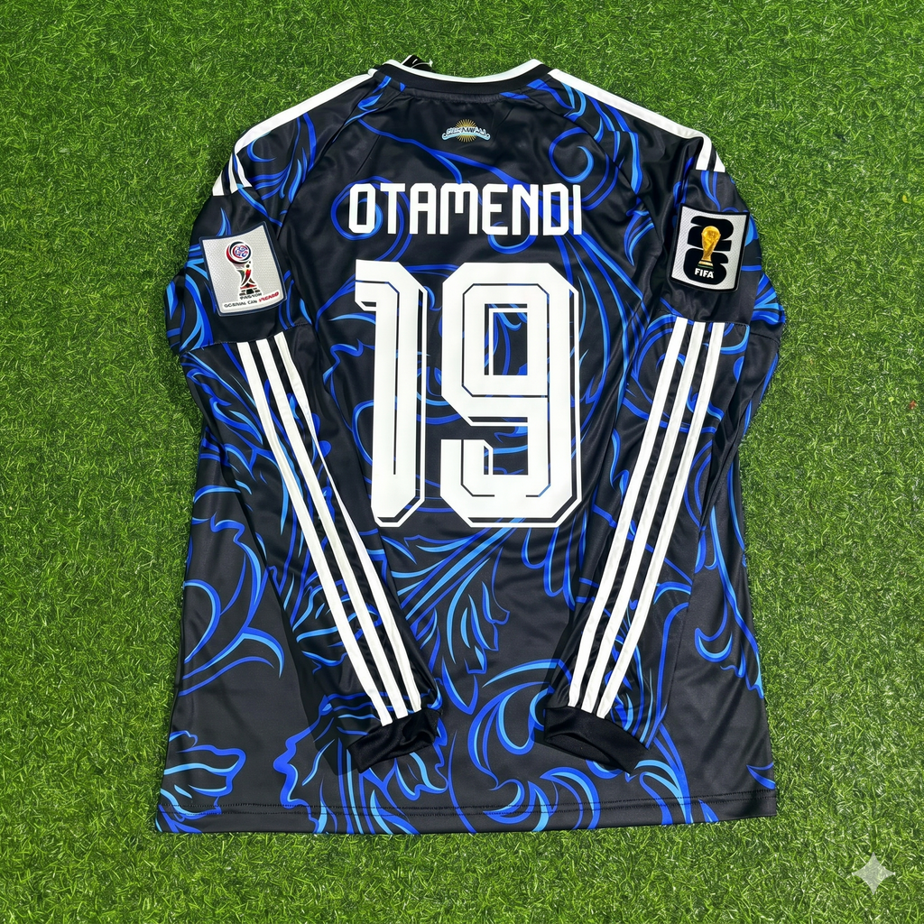 Nicolas Otamendi Argentina 2026 World Cup Long Sleeve Football Jersey – Back View
