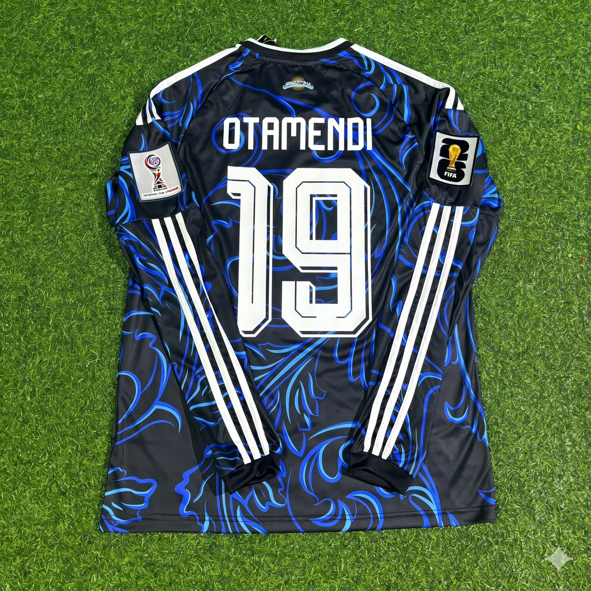 Nicolas Otamendi Argentina 2026 World Cup Long Sleeve Football Jersey – Back View