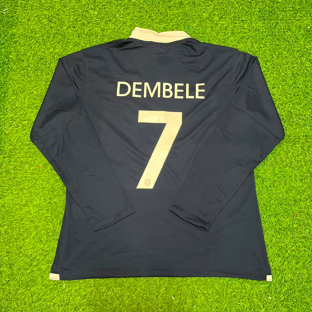 Ousmane Dembele #7 France Long Sleeve Football Jersey – Back View