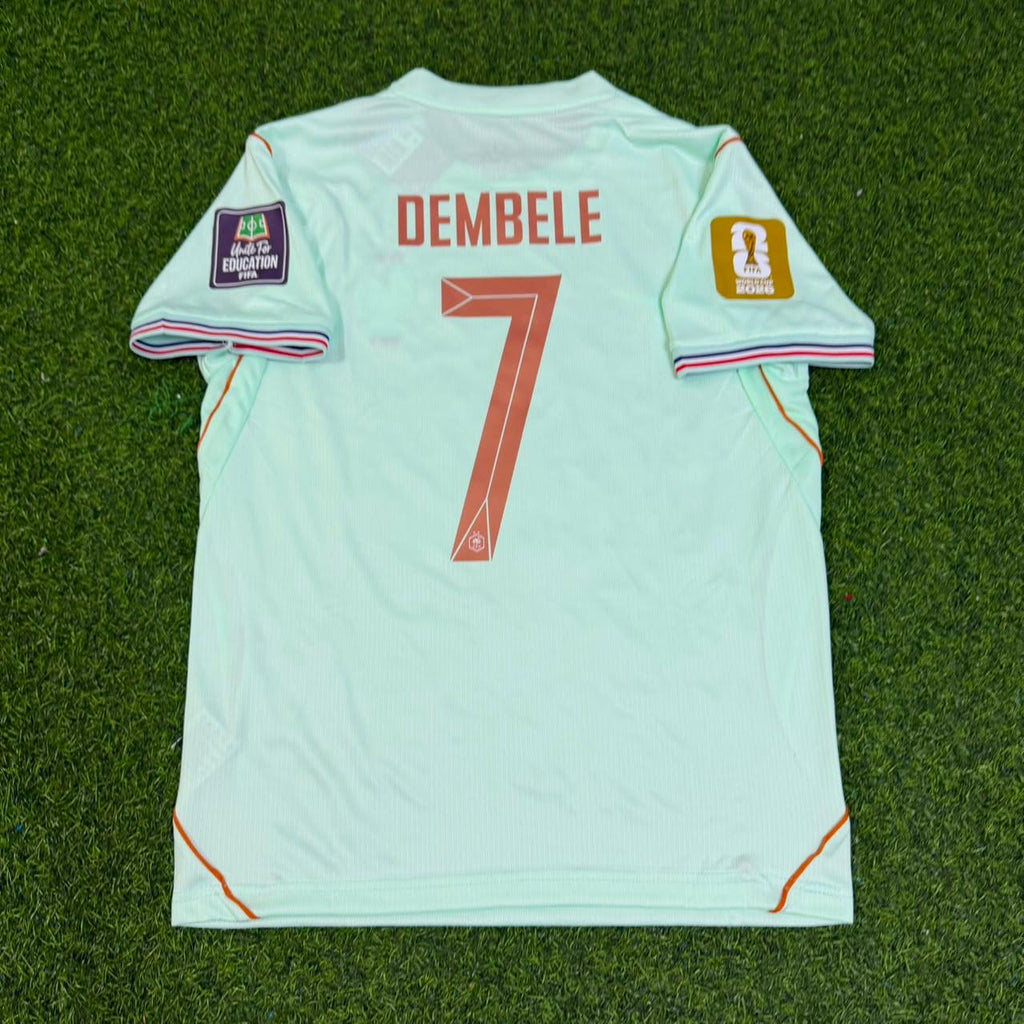Ousmane Dembélé #7 France 2026 World Cup Kids Away Football Jersey – Detailed View
