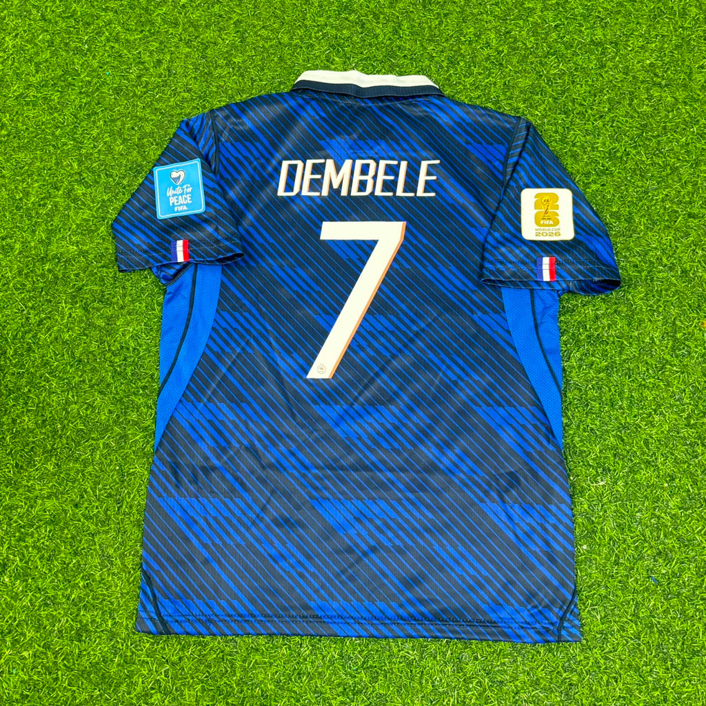 France 2026 World Cup Home Blue Football Jersey – Ousmane Dembélé #7 – Back View