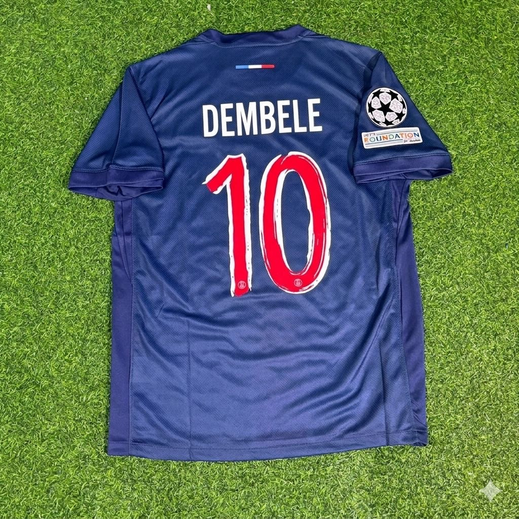 2025 Ousmane Dembélé #10 Champions League Final Football Jersey – Back View