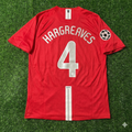 2008 Owen Hargreaves Manchester United Champions League Final Moscow Retro Red Football Shirt Jersey – Back View