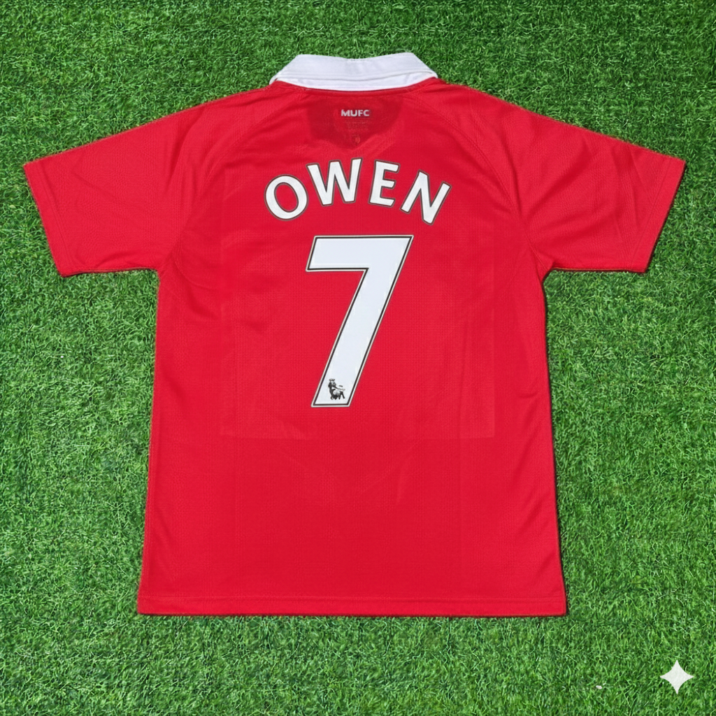2010/11 Michael Owen Manchester United Retro Home Football Jersey – Back View