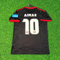 Pablo Aimar 10 – Benfica 2009/2010 Away Black Retro Kit Jersey – Back View