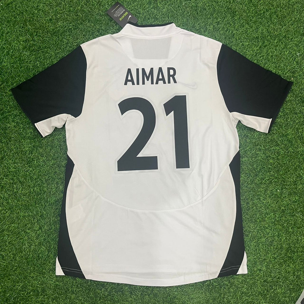 Pablo Aimar Valencia 2004 UEFA Cup Final Retro Football Jersey – Back View