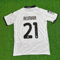 Valencia White Retro Football Jersey – Pablo Aimar #21 – Back View