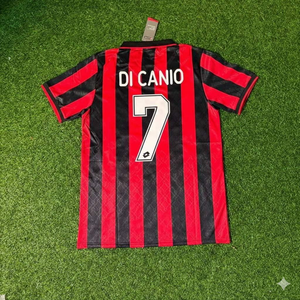AC Milan 1994/1995 Retro Football Jersey – Paolo Di Canio – Back View