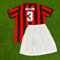 Paolo Maldini AC Milan 1996/97 Home Kids Retro Football Jersey – Back View