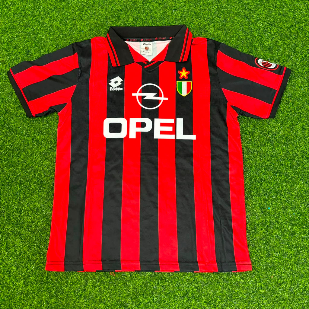 Paolo Maldini AC Milan 1996/97 Home Kids Retro Football Jersey – 4
