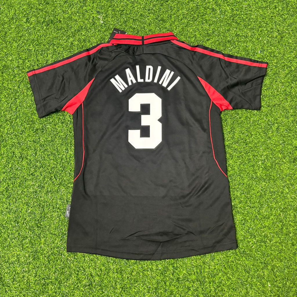 AC Milan 2000-2001 Away Retro Football Jersey – Paolo Maldini #3 – Back View