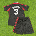 AC Milan 2000-2001 Black Away Kids Retro Jersey – Paolo Maldini #3 – Back View