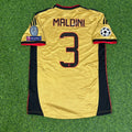 AC Milan Gold Retro Jersey – Paolo Maldini #3 – Back View
