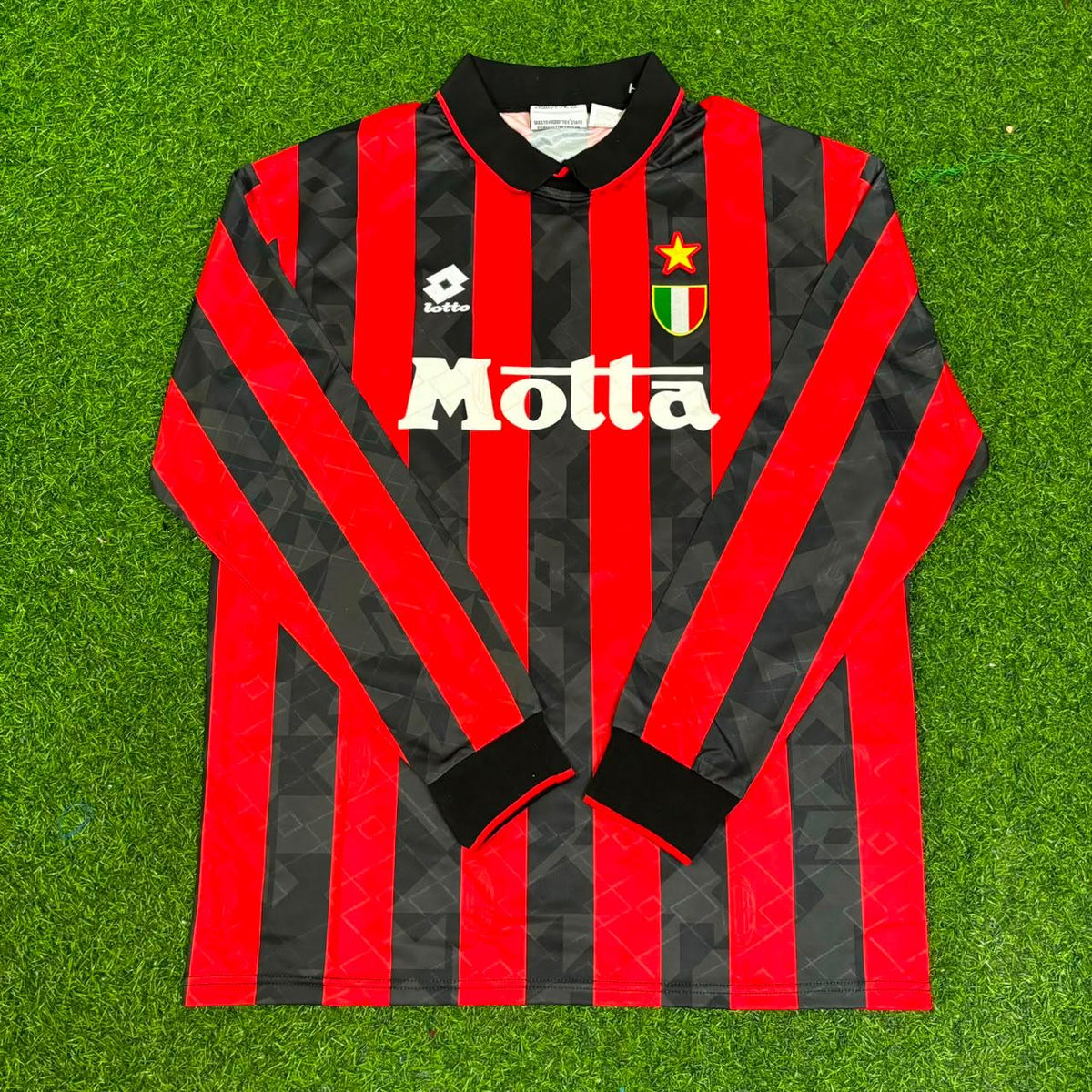 AC Milan 1993 1994 Home Long Sleeve Retro Jersey – Paolo Maldini #3 – Front View