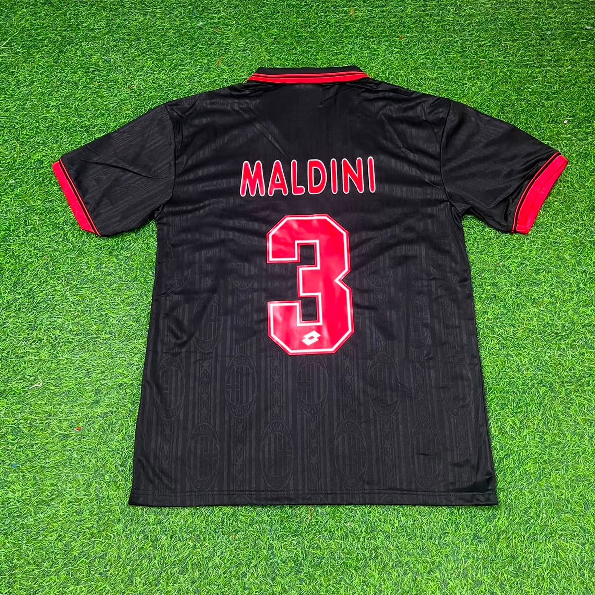 1997/98 Paolo Maldini AC Milan Retro Football Jersey – Back View