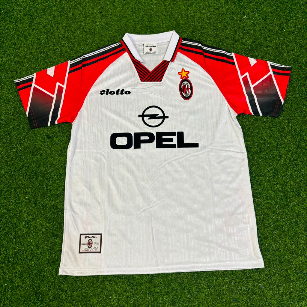 AC Milan 1997 Away Retro Football Jersey – Paolo Maldini #3 – Front View
