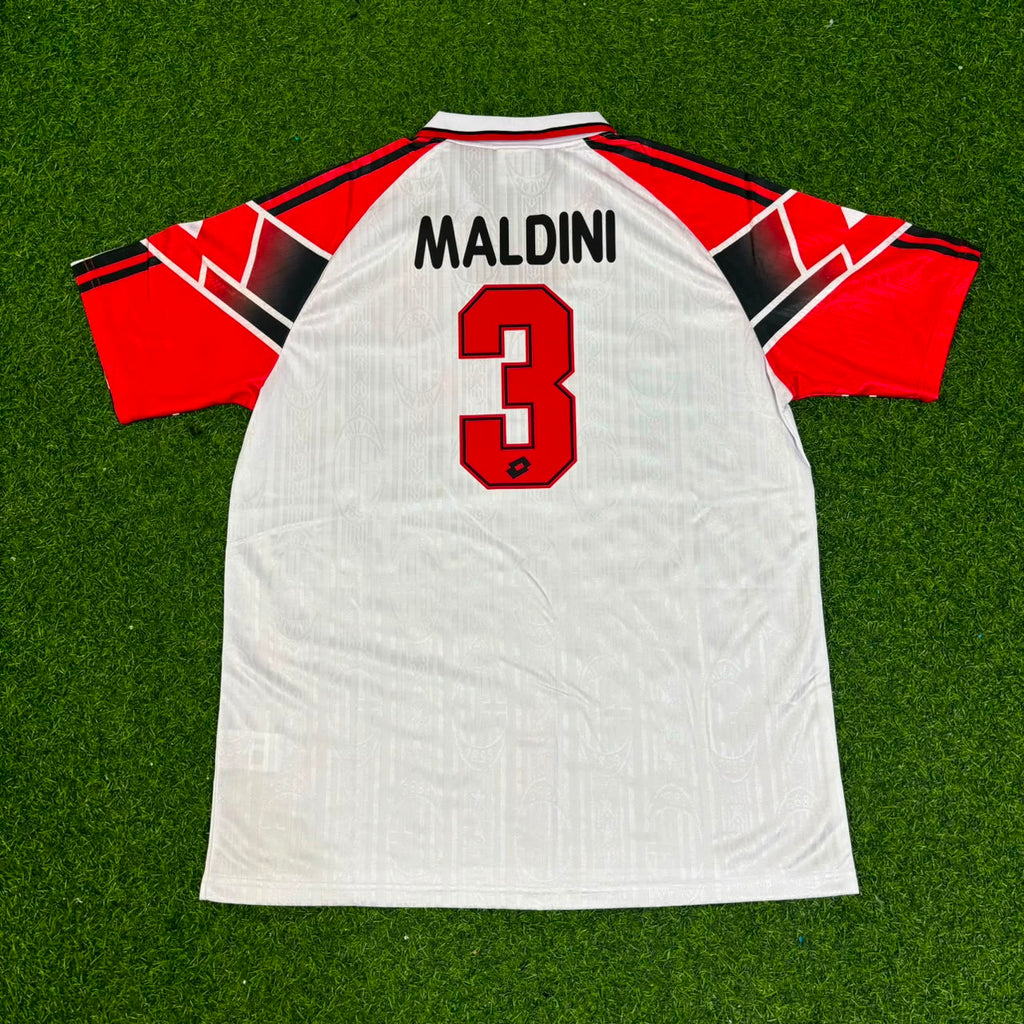 AC Milan 1997 Away Retro Football Jersey – Paolo Maldini #3 – Back View