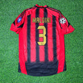 2004/05 Paolo Maldini AC Milan Red & Black Home Retro Football Jersey Collection – Back View