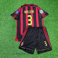 Paolo Maldini AC Milan 2006 2007 Retro Kids Soccer Jersey Kinder – Back View