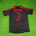 Paolo Maldini AC Milan 2007-2008 Black Retro Third Football Jersey – Back View