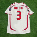 Paolo Maldini Milan 2007 Final Athene Champions League Final White Retro Football Jersey – Back View