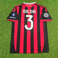 2008/09 Paolo Maldini AC Milan Final Season Home Retro Football Jersey – Back View