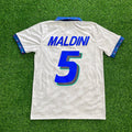 Paolo Maldini Italy 1994 World Cup Retro Jersey – Back View