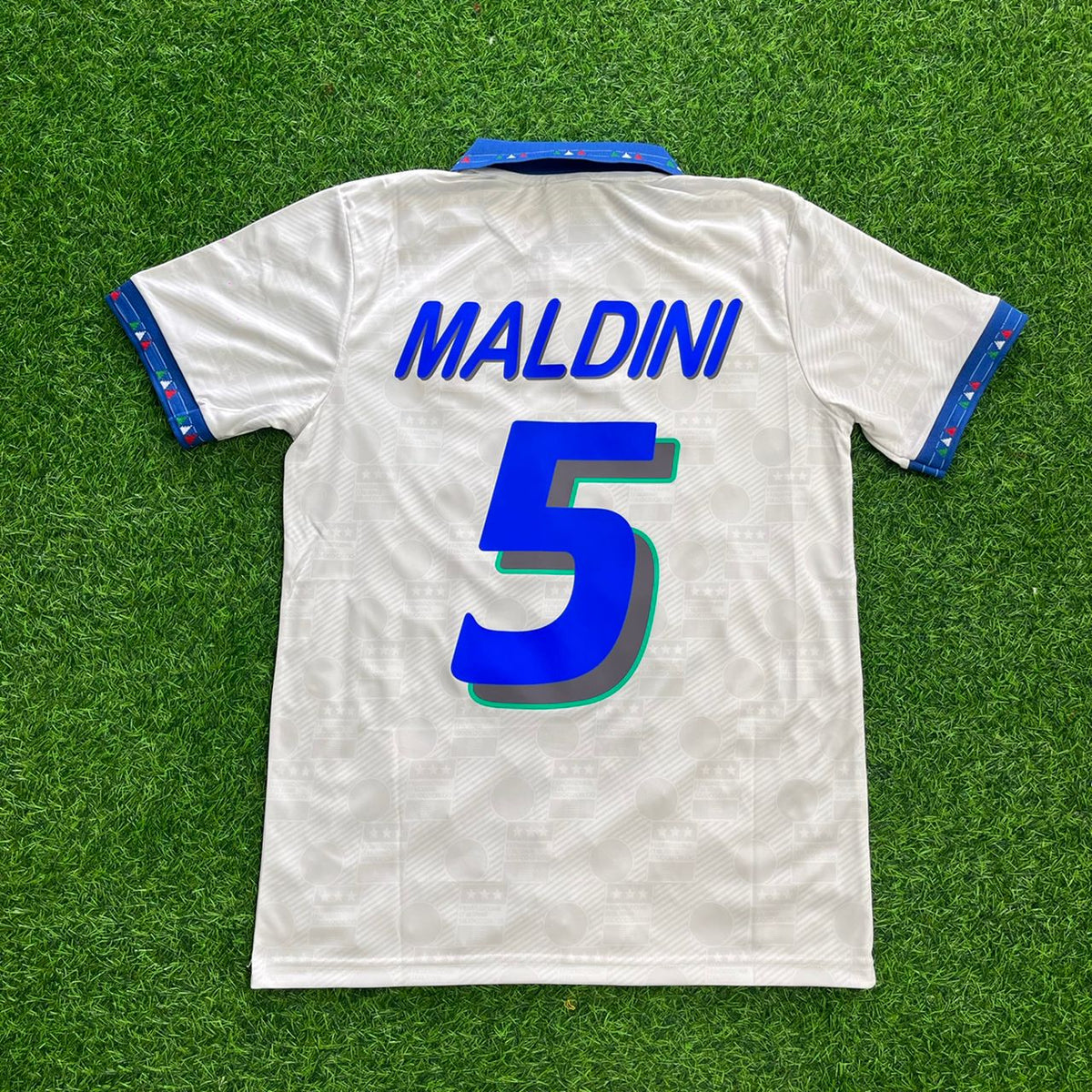 Paolo Maldini Italy 1994 World Cup Retro Jersey – Back View