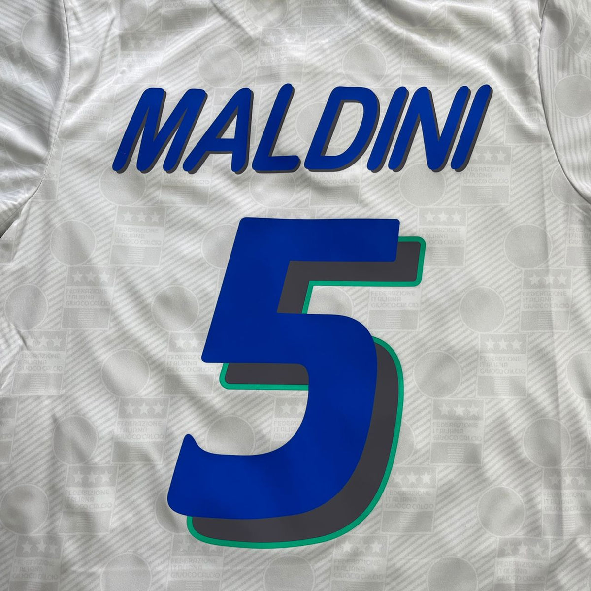 Paolo Maldini Italy 1994 World Cup Retro Jersey – Detailed View