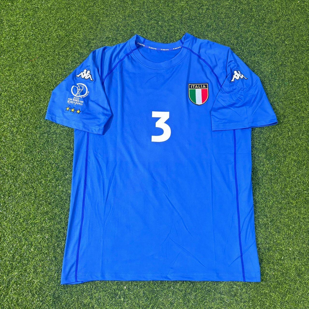 Italy 2002 World Cup Home Retro Jersey – Paolo Maldini #3 – Front View