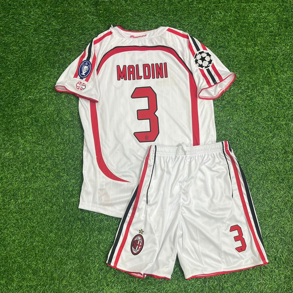 Paolo Maldini Milan 2007 Final Kids Retro Football Jersey – Back View