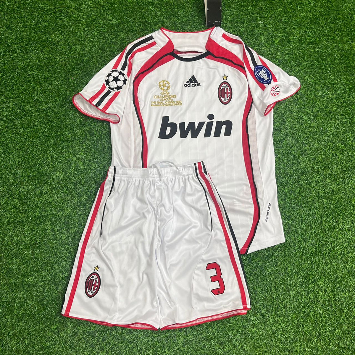 Paolo Maldini Milan 2007 Final Kids Retro Football Jersey – Front View