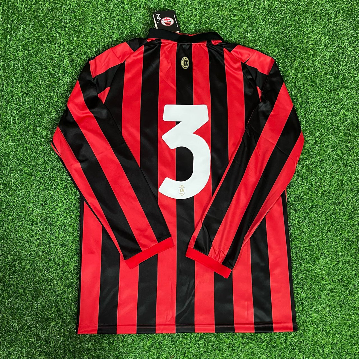 Paolo Maldini 3 - Milan Commemorative Red Black Football Jersey – Back View