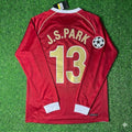 Manchester United 2006 2007 Red Golden Jersey – Park Ji-sung #13 – Back View