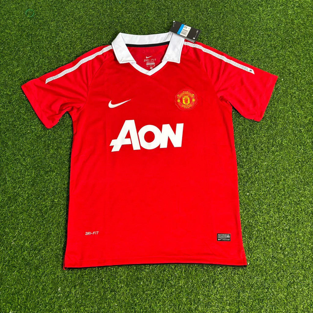 Manchester United 2010/2011 Retro Home Football Jersey – Park-Ji Sung – Front View