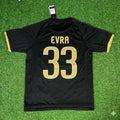 Patrice Evra 33- Juventus Retro Black Football Jersey – Back View
