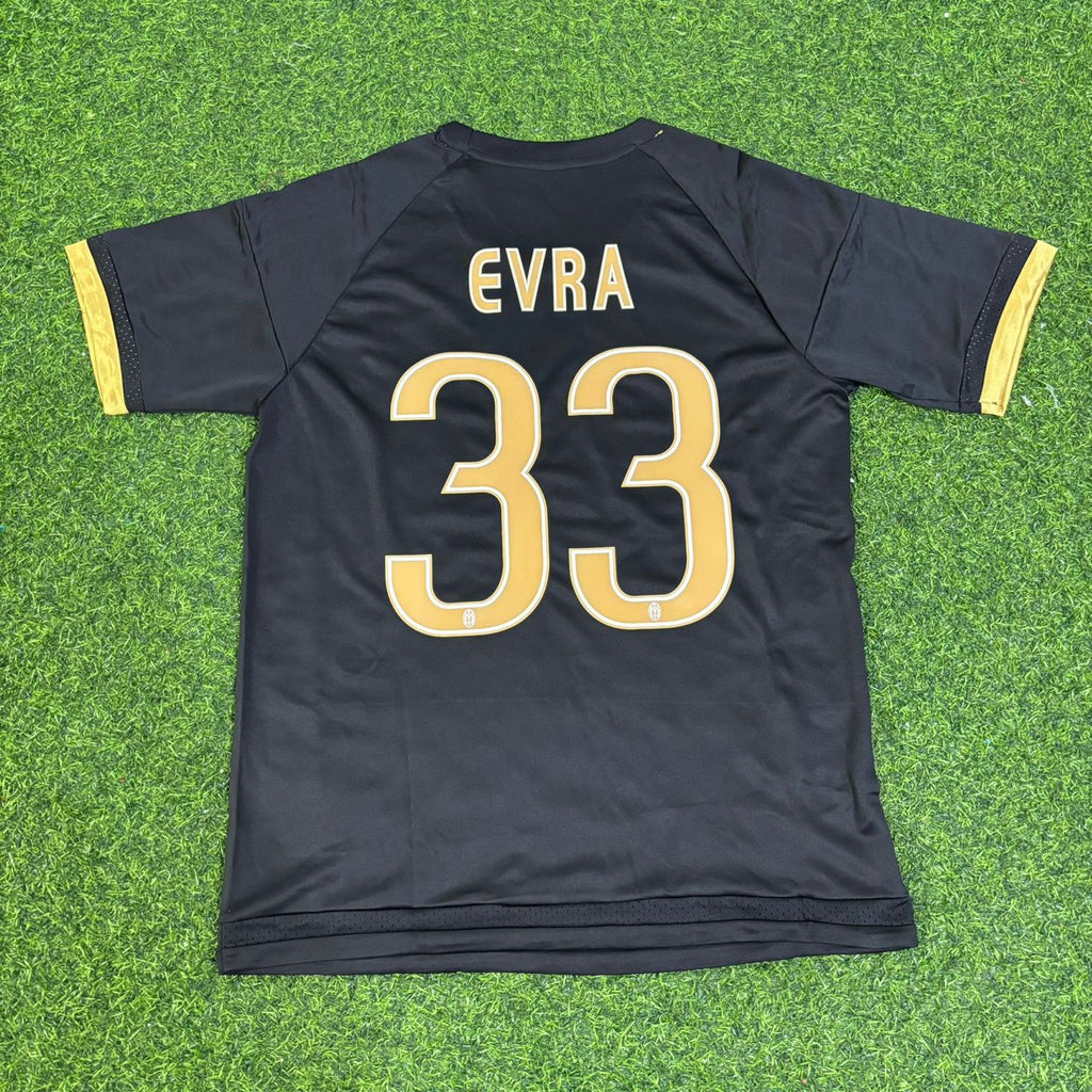 Juventus Retro Black Kit Jersey – Patrice Evra 33- – Back View